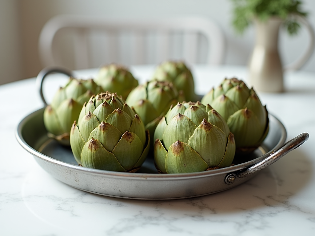 Fresh prepared artichoke hearts